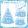 delaimastor 24Pcs Blue Bow Party Hats Coquette Cone Birthday Party