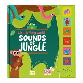 DINO MINI - What A Noisy World! - Sounds of Jungle - Sound Books for Toddlers - Musical Toys for Toddlers 3-5 - Musical Book for Toddlers with 6 Different Sounds
