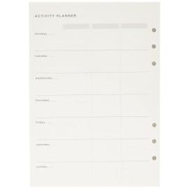 Filofax 132848 Activity Planner Insert Organiser A5 White