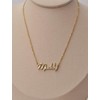Aoloshow Justin Heart Name Necklace Women 18k Gold Plated Stainless