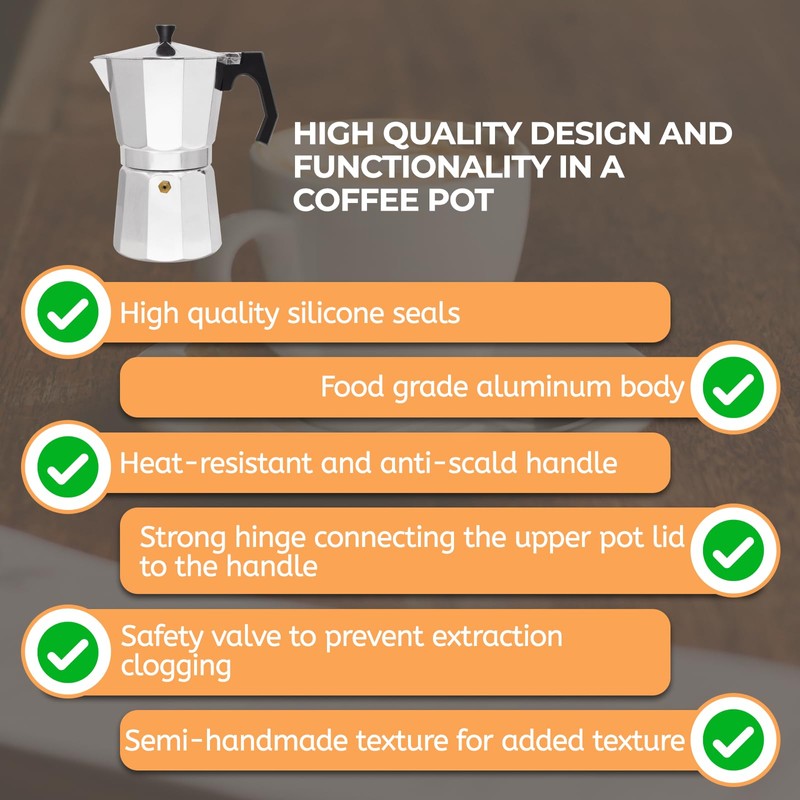 Aluminum 14 Cup 700ml Moka Pot Express Coffee Maker Stovetop