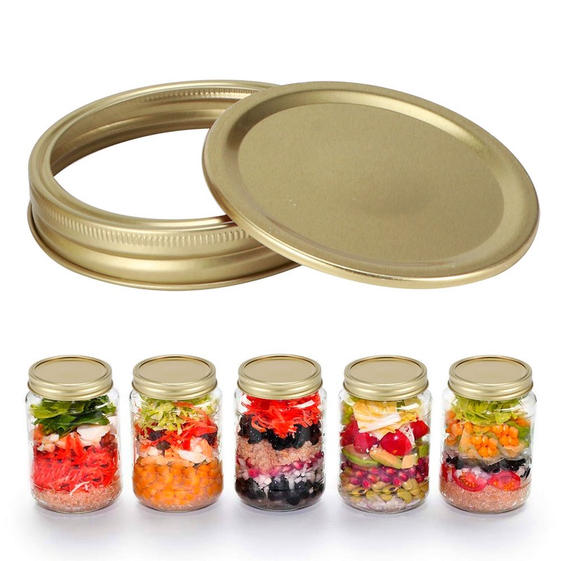 Stainless Steel SplitType Mini Glass Jar Lids Container Sealing Cover