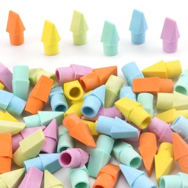 NNY 60 PCS Erasers for Pencils, Pencil Top Erasers, Eraser Caps, Topper Erasers for Kids School, 6 Colors