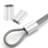 800pc Aluminum Crimping Loop Sleeve Ferrule Cable Ferrule Crimping Loop