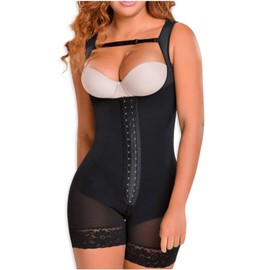 M&D 0065 Fajas Colombianas Reductoras y Moldeadoras Postparto BBL Shapewear Post Surgery Lipo Compression Garment Plus Size Black L