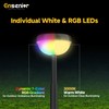 Ensenior Color Changing Solar Lights Outdoor, Auto ON/Off 3000K White