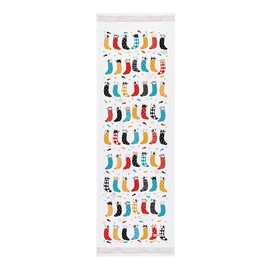 Contex 49384-002 Face Towel, Cloth, Cat Socks, Pink, Approx. 13.0 x 39.4 inches (33 x 100 cm)