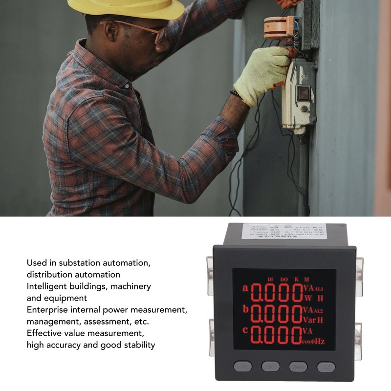 3 Phase Digital Ammeter Intelligent Multi Function Energy Power Meter