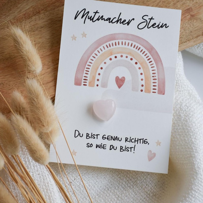 Geschenk Glücksbringer zur Einschulung | Regenbogen in Rosa | Mutmacher