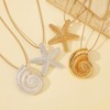 Nojess Starfish Necklace for Women Gold Shell Seashell Charm Pendant