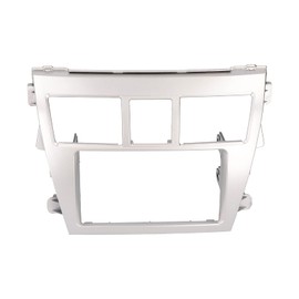 Marco de Consola Central, 2-Din Radio Fascia Navegación Estéreo para Automóvil Kit de Panel de Tablero Reacondicionado Marco de Repuesto ABS Ajuste para Belta Yaris Sedan