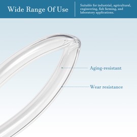 QUARKZMAN 1 Piece Clear Vinyl Hose Plastic Flexible Pipe 10 mm x 13 mm 3 ft for Industrial Agricultural Technology PVC