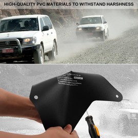 jiankun Toyota Tundra Fender Liner Splash Guard - Essential Wheel Well Liners for Tundra Sequoia 2007-2020, Top Toyota Tundra Accessories for Superior Protection(with 20 Clips), Black-D