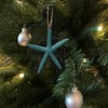 Atpxdk 12pcs Blue Artificial Resin Starfish Ornaments for Christmas Tree,