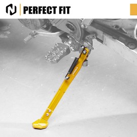 NICECNC Gold Kickstand Kick Stand Adjustable Sidestand Compatible with Suzuki DRZ400/DRZ400E/DRZ400S/DRZ400SM 2000-2020 2021 2022 2023 2024 See Fitment