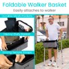 Vive Walker Basket Accessories Bag - Tray for Folding Walker