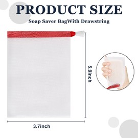RMERVE 100 Pcs Soap Bag Soft for Shower, Exfoliating Soap Saver Pouch with Drawstring for Foaming and Drying soft for Shower Body Facial Cleaning Tool Easy to Bubble and Store Small Soap