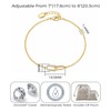 Philip Jones Gold Plated Paperclip Link Bracelet Created with Zircondia®
