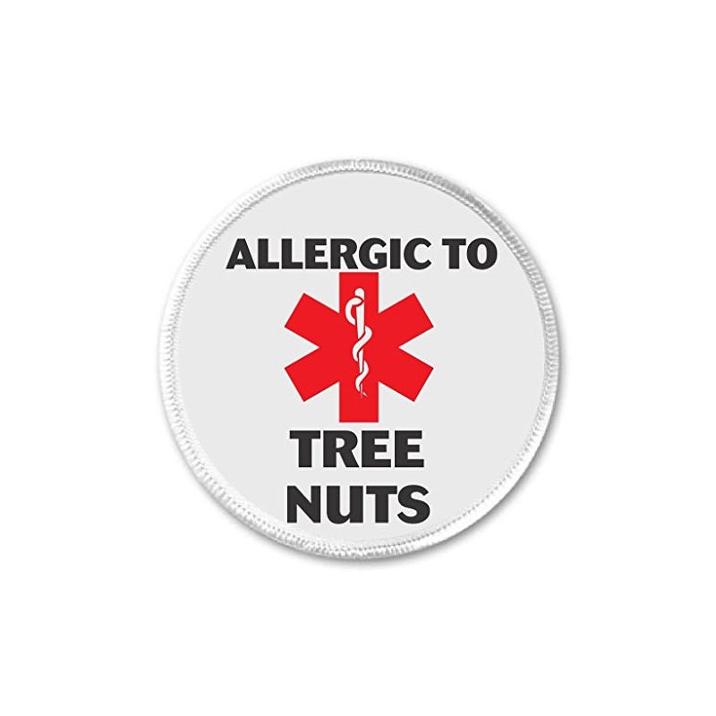 Allergic to TREE NUTS 3" Sew On Patch Medical Alert