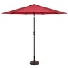 Deezon 9FT Central Umbrella Waterproof Folding Sunshade Wine Red