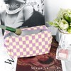 BUNCHBRAVO Checkered Makeup Bag Set of 2, Knitted Fabric Cosmetic