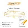 DEARMAY Dainty Initial Heart Gold Bracelets for Women Trendy, 14K