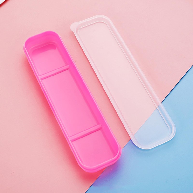 3-Piece Portable Cutlery Set with Lid - 8in Travel Utensil