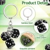 Neptniopllab 2PC Keychain-8 Ball Billiard Keychain + Lucky Dice Keyring