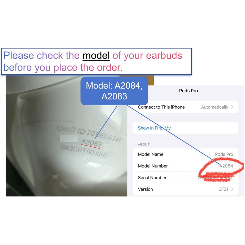 Meenova A2084 Left Earbud Replacement, Single Left Ear Side Only