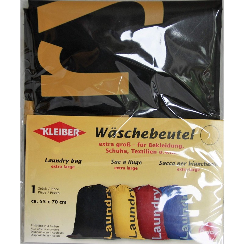 Kleiber Laundry Bag with Draw String Closure, Yellow, Fabric, 24