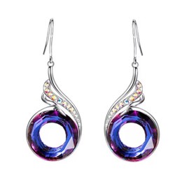 StyleJella "Rise From the Ashes" Blue Phoenix Design Earrings for Women,Sterling Silver Dangle Earrings with Austrian Crystals, Symbol of Luck and Renewal, Rhinestone Dangle Earrings Wedding Birthday Jewelry Gift