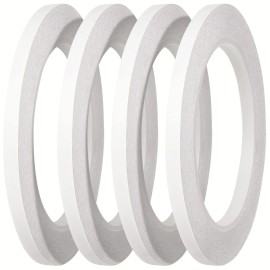 Zyilan Thin Double Sided Tape for Craft,Card Making (4Rolls,1/4 Inch x 32 Yards Per