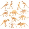 Creativity Point 24 Pieces Dinosaur Fossils for Kids Assorted Dino Bones Skeleton Toy Figures PVC Made for Science Play Rewards Dino Sand Dig Party Favor