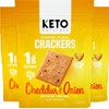 Keto Crackers low carb crackers (Cheddar and Onion) Keto friendly