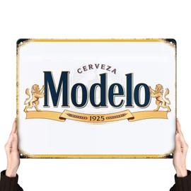 Clolinse Modelo Beer Signs | Man Cave Decor | Bar Vintage Metal Tin Signs | Garage Retro Home decor | Wall Poster Funny Cool Things Stuff For House Shop Room Coffee 12 * 16 Inch