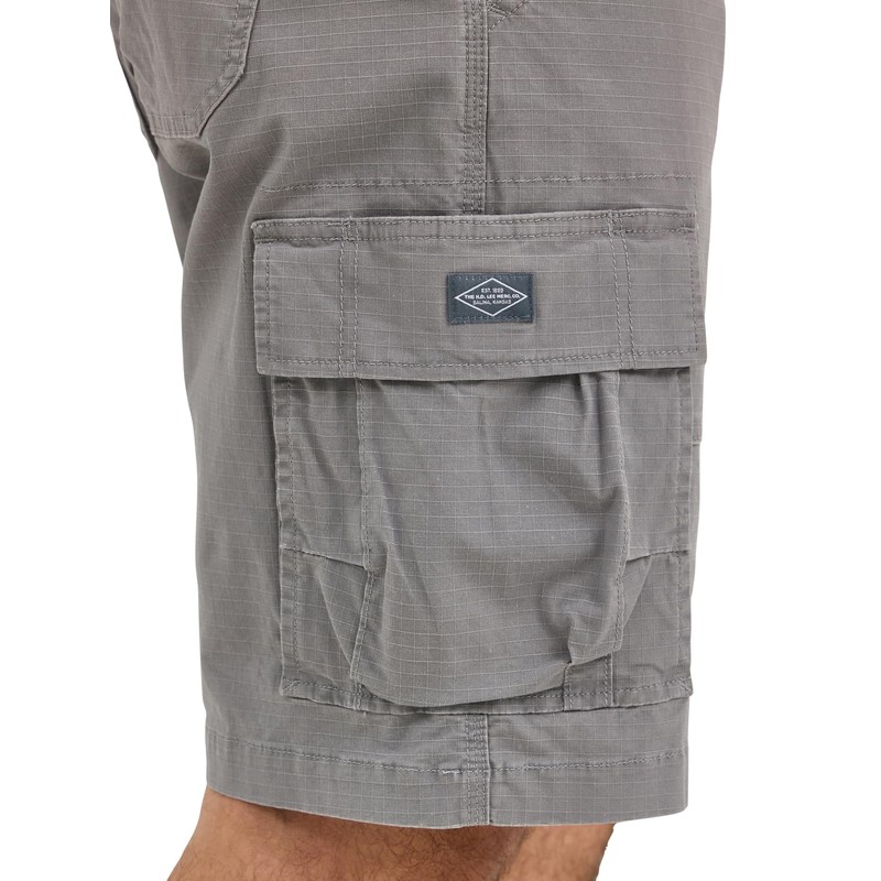 Lee Men's Extreme Motion Carolina Cargo Short, HD Gray Ripstop