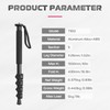 ULANZI TB12 Camera Monopod, 61" Aluminum Photography Monopod with 5-Section