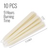 JONERAY 12-inch Ivory Beeswax Taper Candles - 9 Hour Long
