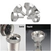 5 Gold-Colored Partition Funnels, Multi-Functional Mini Metal Funnels, Strong And