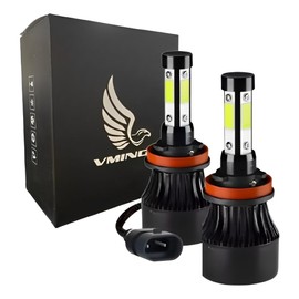 Vmingo Kit de Faros Delanteros LED de 4 Lados H7 H8/H9/H11 HB3/9005 HB4/9006 a Elegir | Iluminación 360° para Autos/Motocicletas Universal (H8/H9/H11)