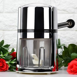 Ice Crusher, Snow Cone Maker, Round Portable Summer Kitchen for Cold Drink Store Ice Crush Maker Home Cold Drink Maker