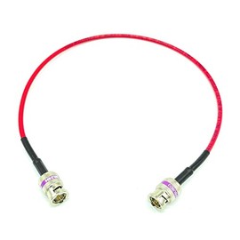 AV-Cables 12G 4K HD SDI BNC - BNC Cable Belden 4855R Mini RG59 (1.0ft, Red)