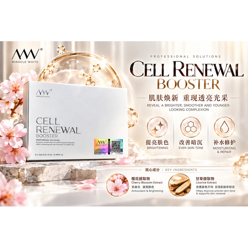 Miracle White Booster 6set Cell Renewal Professional Solutions Serum &