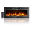 oneinmil 40 Inches Electric Fireplace Recessed and Wall Mounted, Fireplace