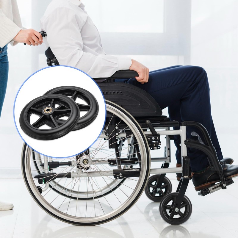 BOHUIZ 4 Pcs 6 Inch Walker Wheels Replacement, Replacement Wheels