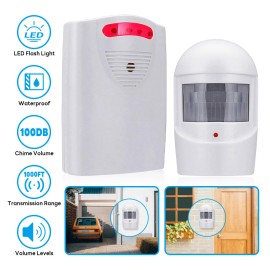 Universal Wireless Motion Sensor System Driveway Garage PIR Alarm Alert Security Indoor US