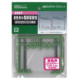 GreenMax N Gauge 2557 Pre-Painted Boundarial Post (Light Green)
