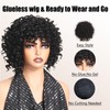 X-TRESS Kinky Curly black Wear and Go Synthetic Wig with