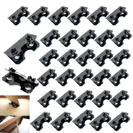 UtySty 50 Pack Easel Hinge Replacement Picture Frame Back Stand Mounting Bracket Butterfly Hinges for Display Photo Frame Folding Feet Support Cardboard Connector Mount Screw-Free