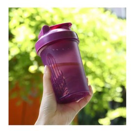 BKDRL Shaker Bottle for Protein Powder w. Classic Loop Top & BPA free,Secure Screw-On Lid, Stay Open Flip Cap,BPA Free-16oz (Whole Purple-16Oz-400ML) | BKDRL